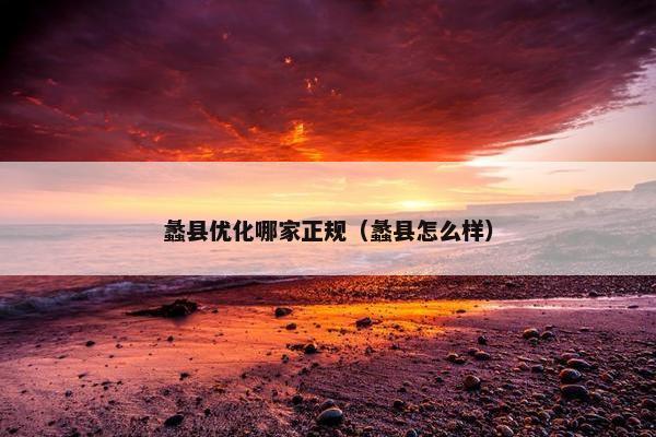 蠡县优化哪家正规（蠡县怎么样）