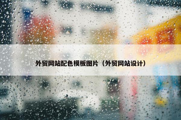 外贸网站配色模板图片（外贸网站设计）
