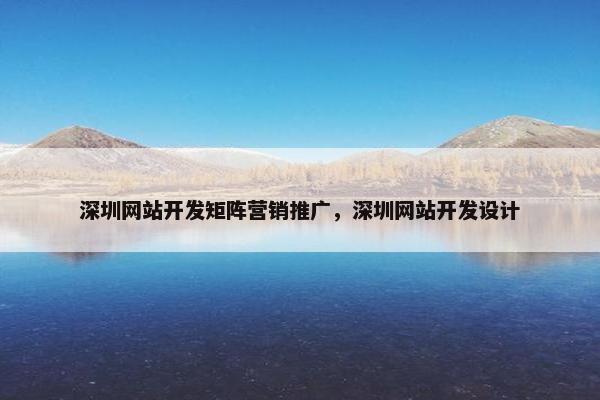 深圳网站开发矩阵营销推广，深圳网站开发设计