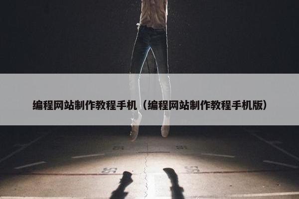 编程网站制作教程手机（编程网站制作教程手机版）