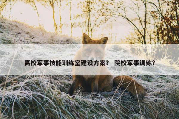 高校军事技能训练室建设方案？ 院校军事训练？