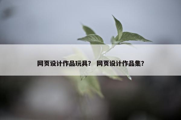 网页设计作品玩具？ 网页设计作品集？