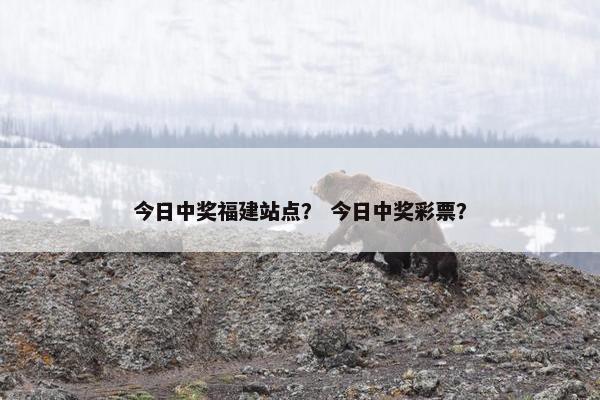 今日中奖福建站点？ 今日中奖彩票？