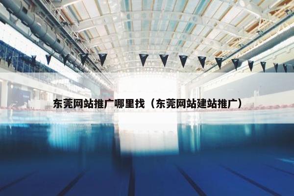 东莞网站推广哪里找（东莞网站建站推广）