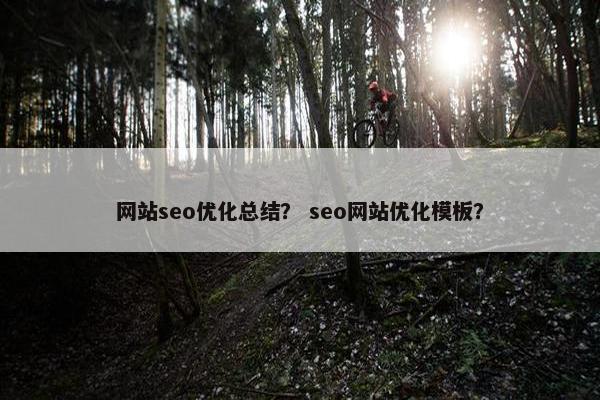 网站seo优化总结？ seo网站优化模板？