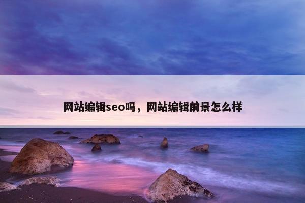 网站编辑seo吗，网站编辑前景怎么样