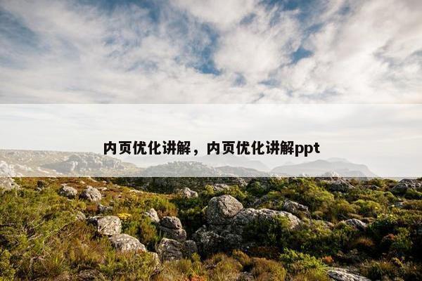 内页优化讲解，内页优化讲解ppt