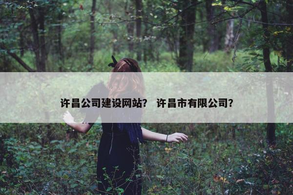 许昌公司建设网站？ 许昌市有限公司？