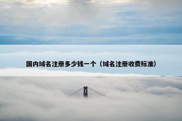 国内域名注册多少钱一个（域名注册收费标准）