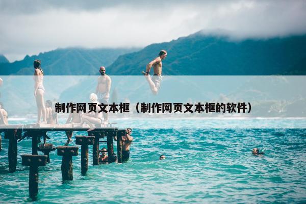 制作网页文本框（制作网页文本框的软件）