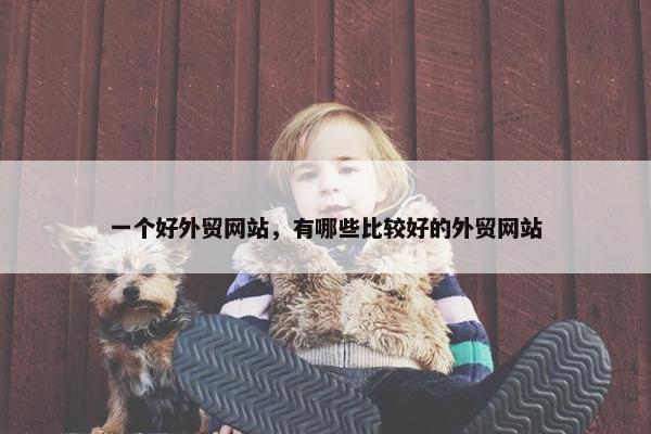一个好外贸网站，有哪些比较好的外贸网站