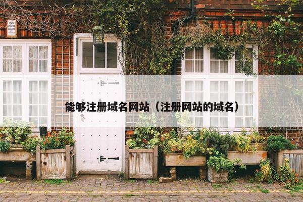能够注册域名网站（注册网站的域名）