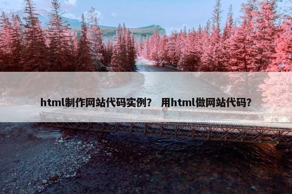 html制作网站代码实例？ 用html做网站代码？
