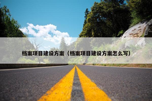 档案项目建设方案（档案项目建设方案怎么写）