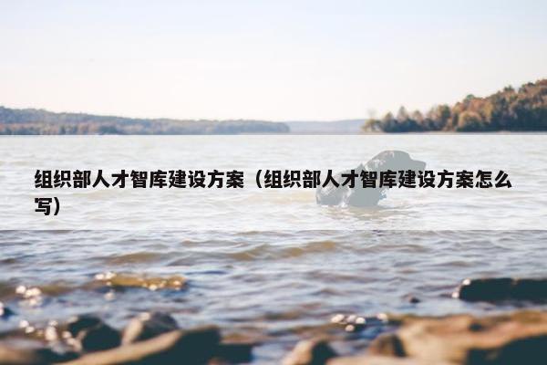 组织部人才智库建设方案（组织部人才智库建设方案怎么写）