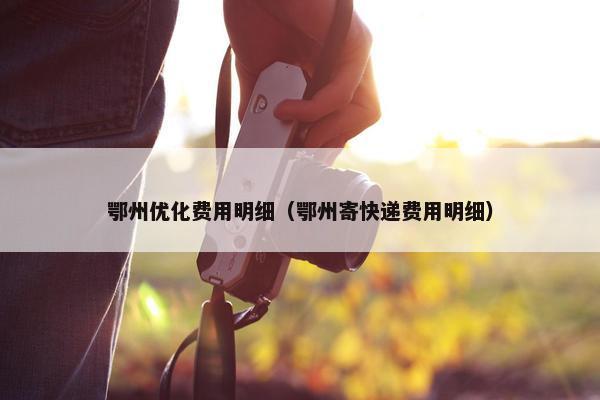 鄂州优化费用明细（鄂州寄快递费用明细）