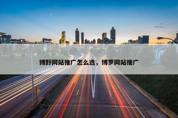 博野网站推广怎么选，博罗网站推广