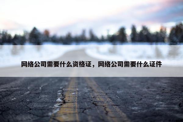 网络公司需要什么资格证，网络公司需要什么证件