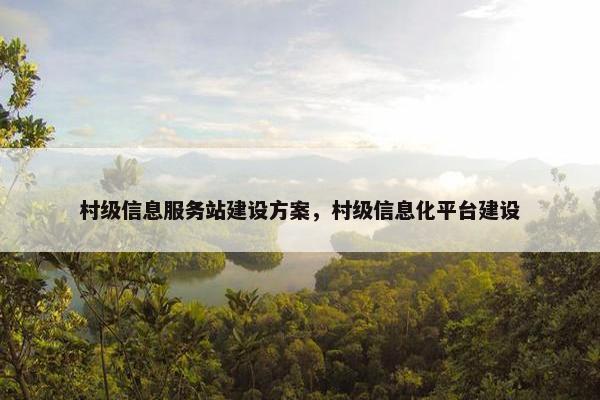 村级信息服务站建设方案，村级信息化平台建设