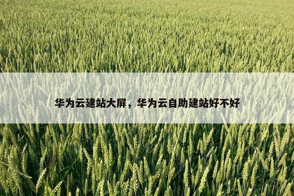 华为云建站大屏，华为云自助建站好不好