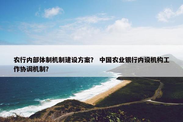 农行内部体制机制建设方案？ 中国农业银行内设机构工作协调机制？