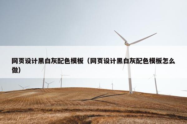 网页设计黑白灰配色模板（网页设计黑白灰配色模板怎么做）