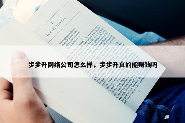 步步升网络公司怎么样，步步升真的能赚钱吗