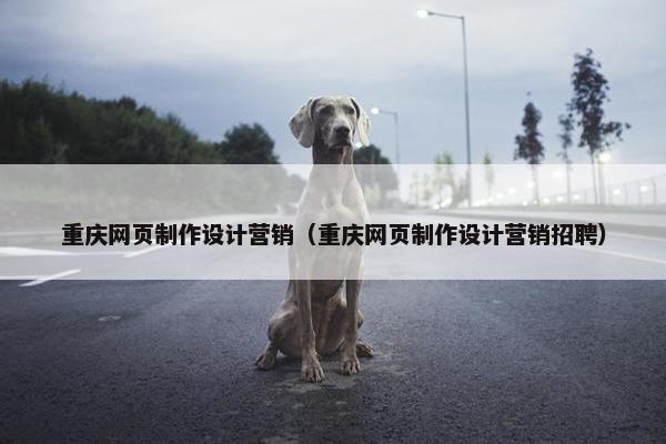 重庆网页制作设计营销（重庆网页制作设计营销招聘）