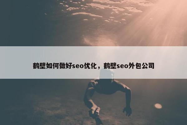 鹤壁如何做好seo优化，鹤壁seo外包公司
