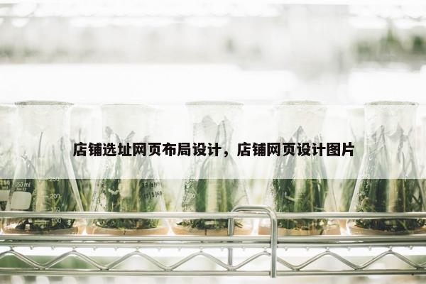 店铺选址网页布局设计，店铺网页设计图片