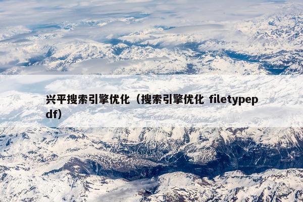 兴平搜索引擎优化（搜索引擎优化 filetypepdf）