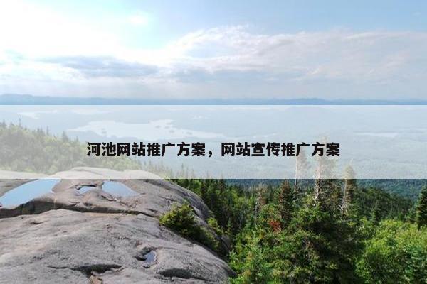 河池网站推广方案，网站宣传推广方案