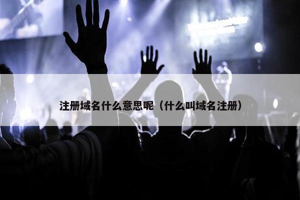 注册域名什么意思呢（什么叫域名注册）