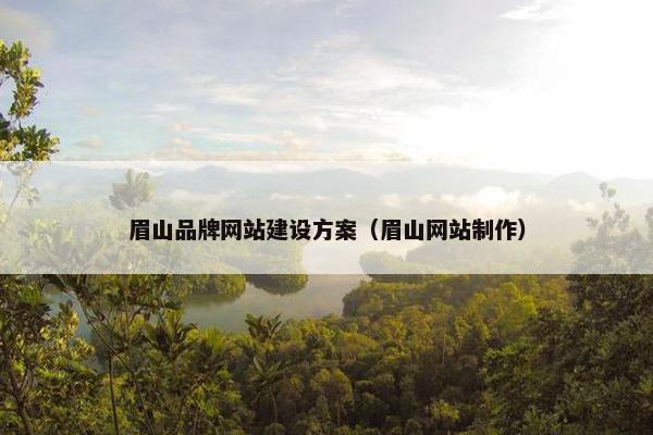 眉山品牌网站建设方案（眉山网站制作）