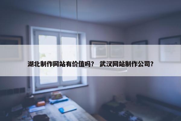 湖北制作网站有价值吗？ 武汉网站制作公司？