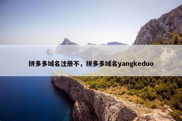 拼多多域名注册不，拼多多域名yangkeduo