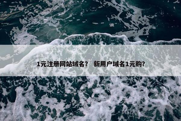 1元注册网站域名？ 新用户域名1元购？