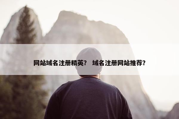 网站域名注册精英？ 域名注册网站推荐？