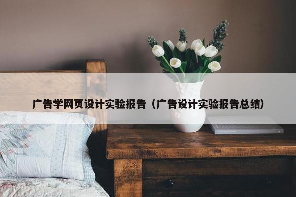 广告学网页设计实验报告（广告设计实验报告总结）