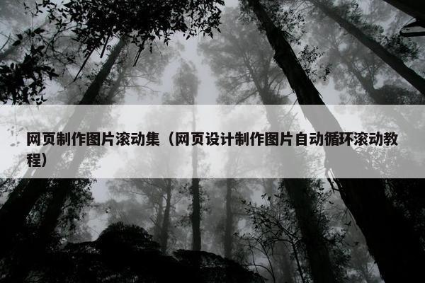 网页制作图片滚动集（网页设计制作图片自动循环滚动教程）