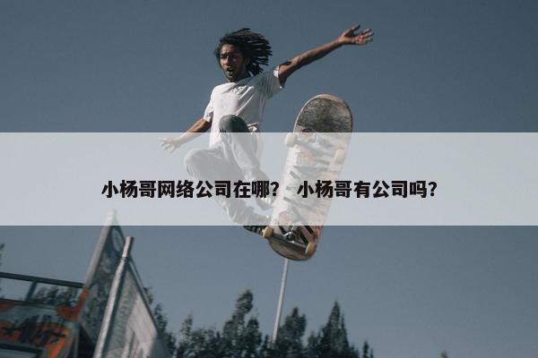 小杨哥网络公司在哪？ 小杨哥有公司吗？