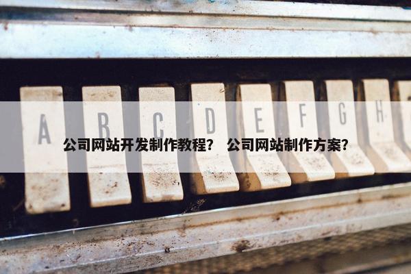 公司网站开发制作教程？ 公司网站制作方案？