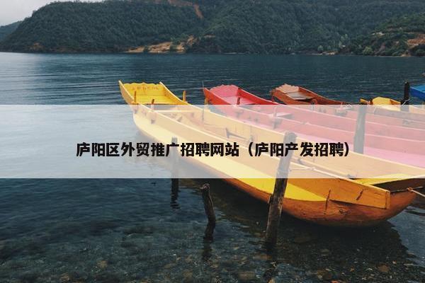 庐阳区外贸推广招聘网站（庐阳产发招聘）
