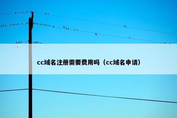 cc域名注册需要费用吗（cc域名申请）