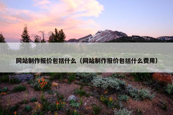 网站制作报价包括什么（网站制作报价包括什么费用）