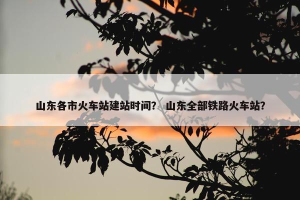 山东各市火车站建站时间？ 山东全部铁路火车站？