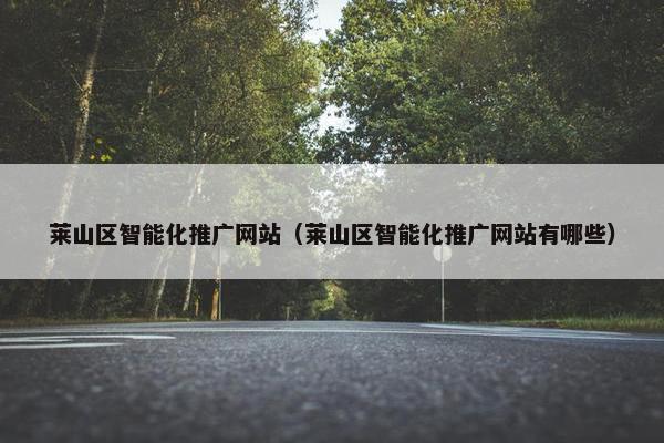莱山区智能化推广网站（莱山区智能化推广网站有哪些）
