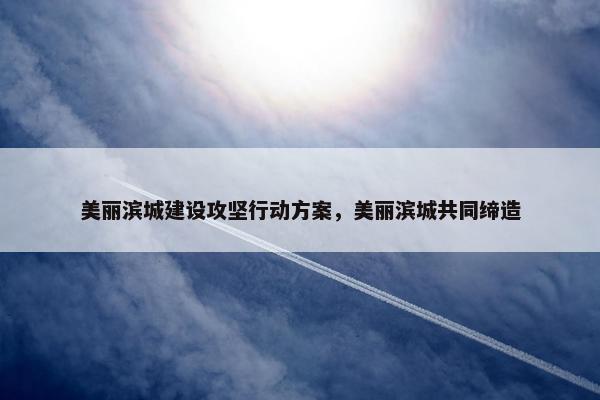 美丽滨城建设攻坚行动方案，美丽滨城共同缔造