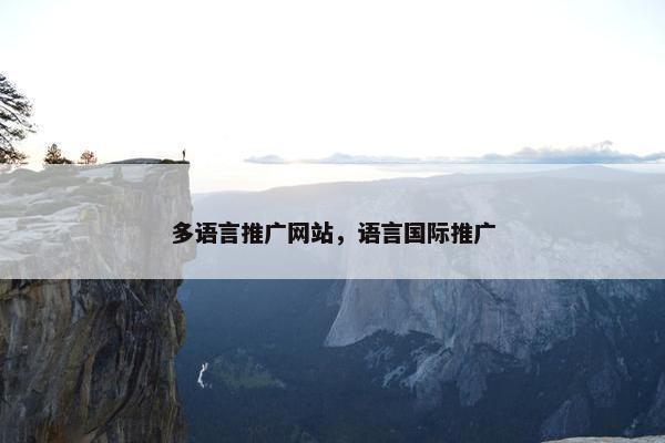 多语言推广网站，语言国际推广
