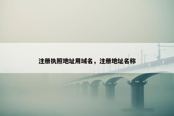 注册执照地址用域名，注册地址名称